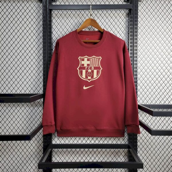 Barcelona 2025 Red Football Hoodie-Xxl